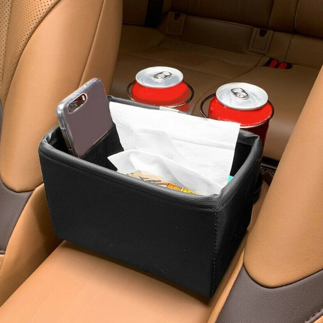 Multifunctional Armrest Storage Box Cup Holder for Universal Cars