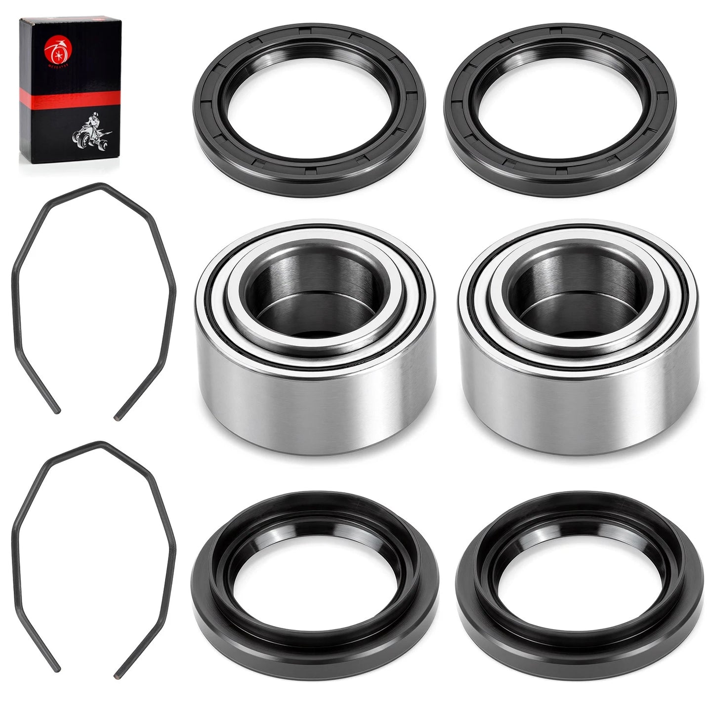 2 Front/Rear Wheel Bearing + Seal for Arctic Cat 500 4x4 (2003-2004)