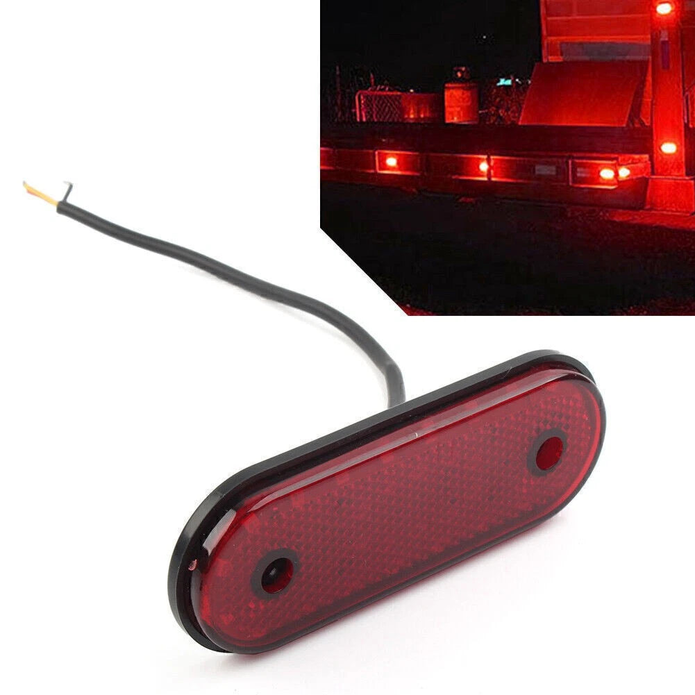 24V LED Oval Side Marker Indicator Light for Trailer Truck Lorry Van