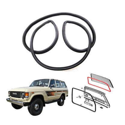 Back Door Glass Weatherstrip for Toyota Land Cruiser BJ61 FJ60 FJ62 HJ61 1980-1992