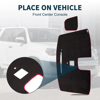 Dashboard Cover Mat for Mitsubishi DELICA D5 (2007-2019) - Black Red 1 Set