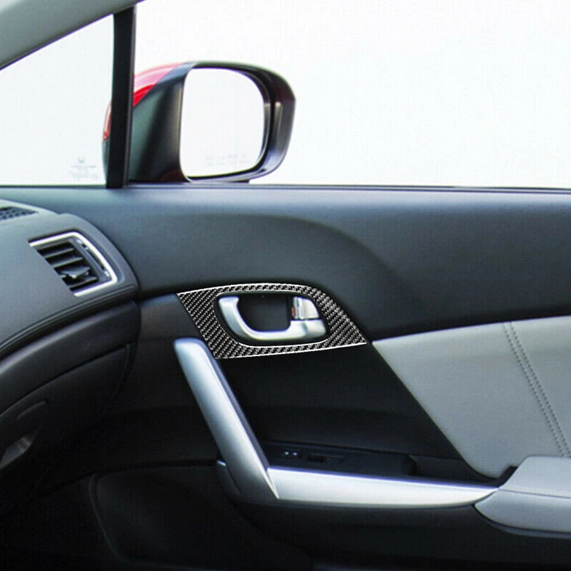 Black Interior Door Handle Cover Trim for Honda Civic (2012-2015)