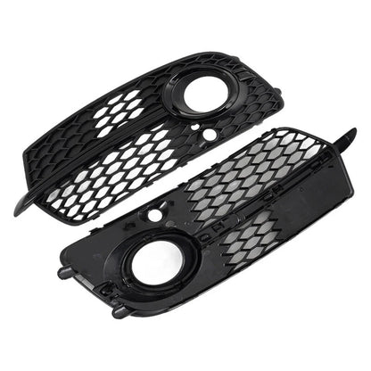 Front Bumper Fog Light Lamp Grill Cover Pair for Audi Q5 S-Line (2013-2017)