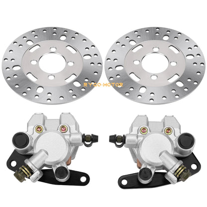 Front Brake Calipers & Disc Rotors for Yamaha Kodiak 400 YFM400 4x4 (1999–2002)