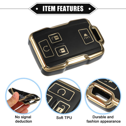 4-Button Key Fob Cover for Chevy Suburban & GMC TPU Black