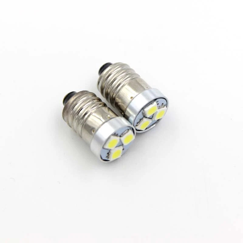 2pcs LED Bulb 200LM Flashlight Light Bike Lamp E10 3V 4.5V 6V 12V Standard