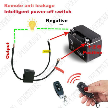 12V Wireless Remote Motorcycle Battery Disconnect Isolator Switch