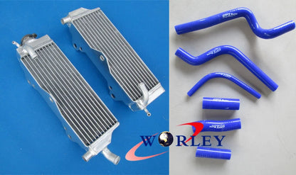 Aluminum Radiator & Red Silicone Hose for Honda CR500 CR500R (1989)