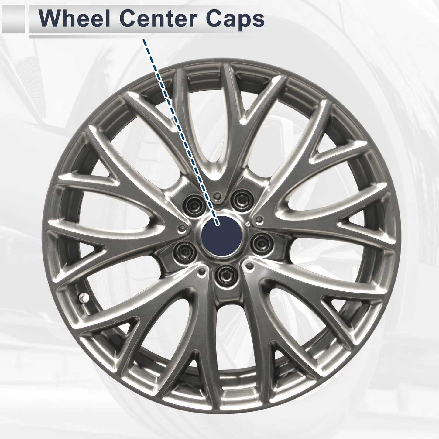 1x Black Wheel Center Caps for Chevy Silverado Tahoe Suburban (2007-2014)