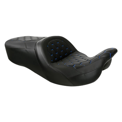 Black Rider Driver Passenger Seat for Harley Touring Street Glide (2009-2023)