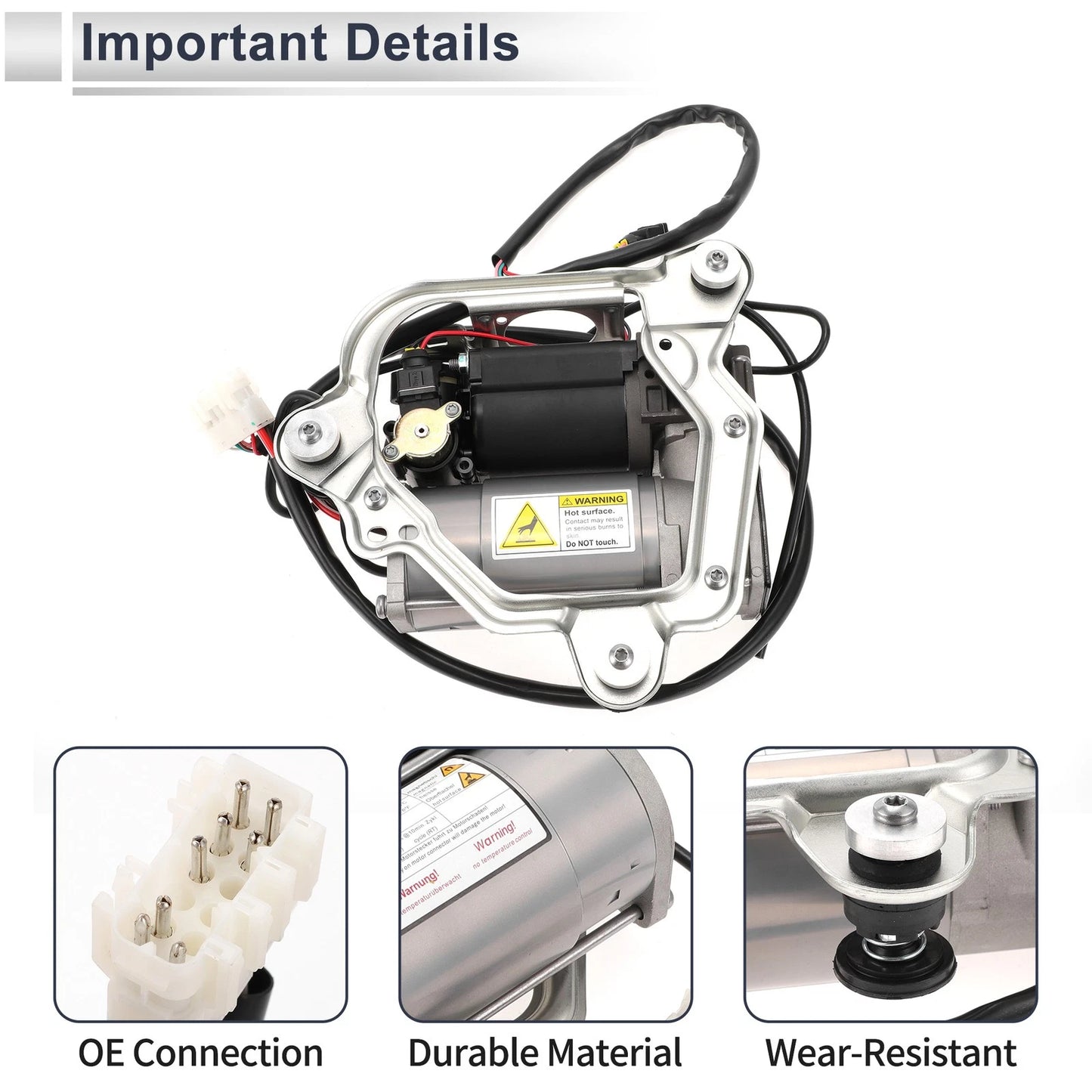 Air Suspension Compressor for BMW X5 (2000-2006) 1 x Compressor Unit