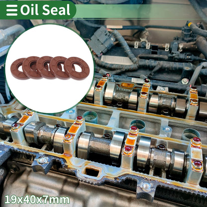 Oil Seal Rotary Shaft Seal FKM Rubber 19x40x7mm 5 pcs