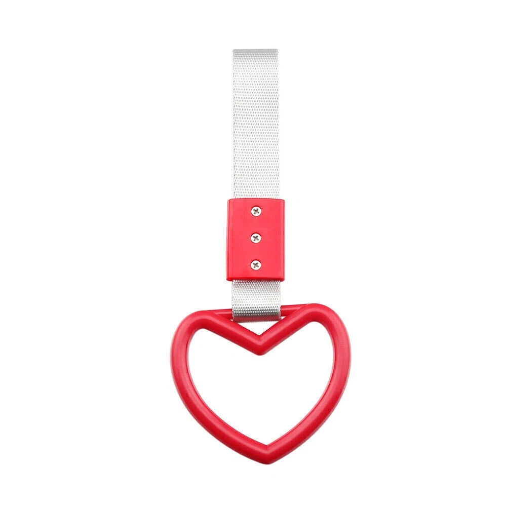 Heart JDM Tsurikawa Ring Handle Strap for Train Bus Drift Charm Tools Red