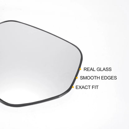 Left Side Heated White Mirror Glass for Honda HR-V (2014-2020)