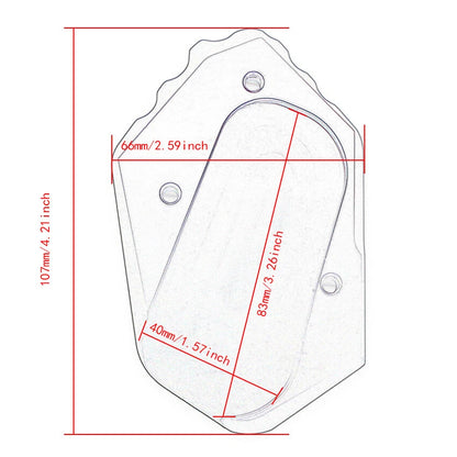 Side Stand Enlarge Plate Kickstand Extension for BMW R1200GS (2017-2018)