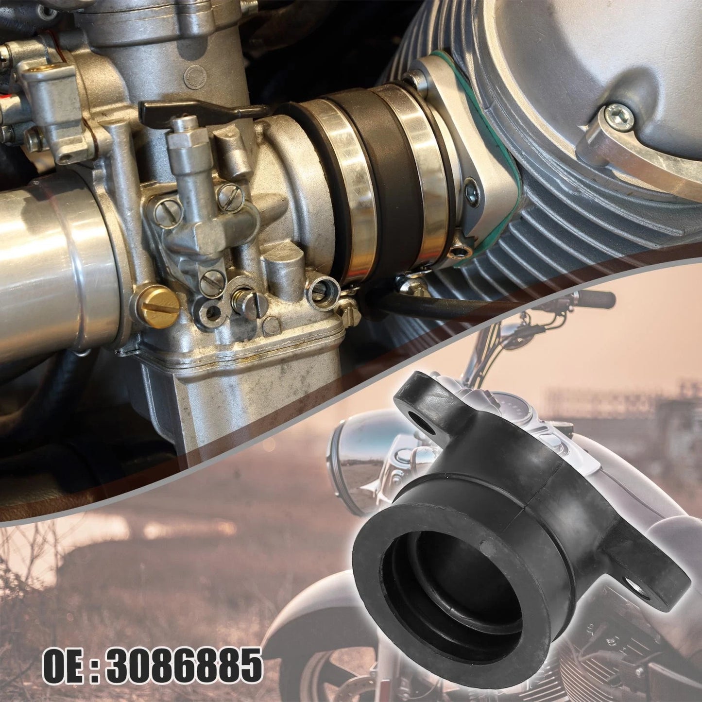 Carburetor Intake Adaptor Connector for Polaris Trail Boss