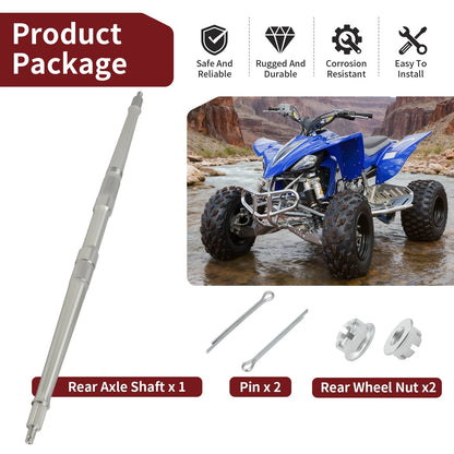Rear Axle Shaft & Nut & Pin Kit for Yamaha YFZ450 (2004–2005)