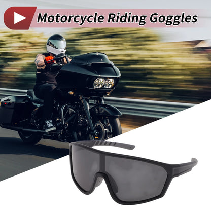 Set / Goggles / Motorcycle Riding Goggles Black Lens Black Gray Frame PC UV400