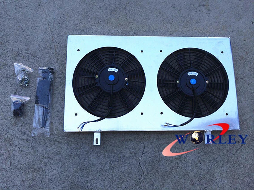 Aluminum Radiator & Shroud & Fans for Nissan Skyline S13 R32 (1989-1994)