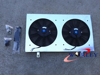 Aluminum Radiator & Shroud & Fans for Nissan Skyline S13 R32 (1989-1994)