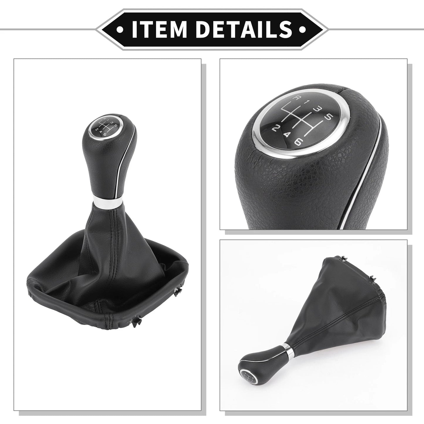 6 Speed Shift Knob & Boot Cover for Mercedes Benz W203 S203 (2004-2007)