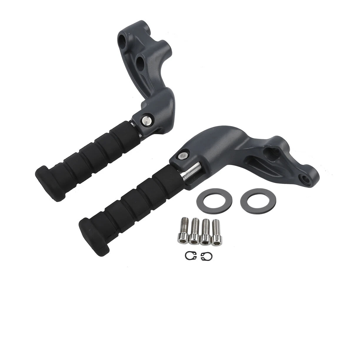 Gray Passenger Footpeg Footrest Mount Bracket for Indian Scout (2015-2023)