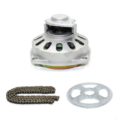 Clutch Drum, Bell Housing, Chain & Sprocket for 49cc Pocket Quad ATV