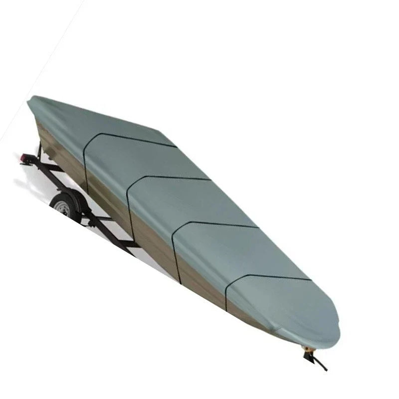 Heavy Duty Boat Cover 426x177cm with Windproof Belts for Outdoor Use