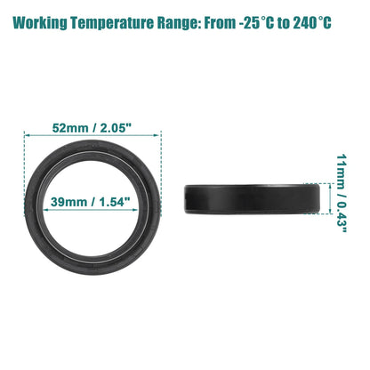 2 x 39mm Front Fork Shock Oil Seal for Harley XLH1100 Sportster (1984–1986)