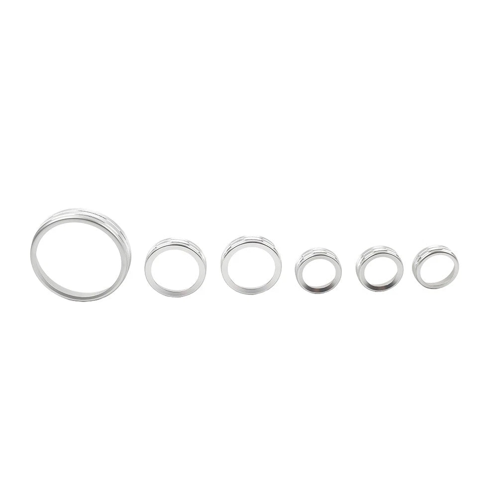 Stereo Tune Knob Headlight Switch Covers for Ford Bronco (2021-2022) Silver