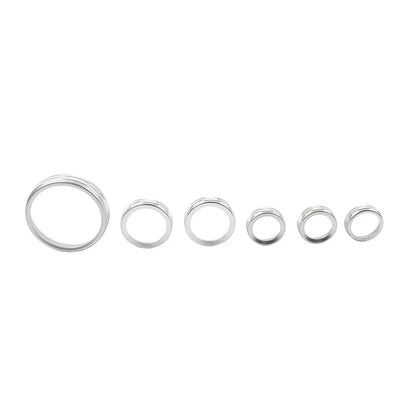 Stereo Tune Knob Headlight Switch Covers for Ford Bronco (2021-2022) Silver