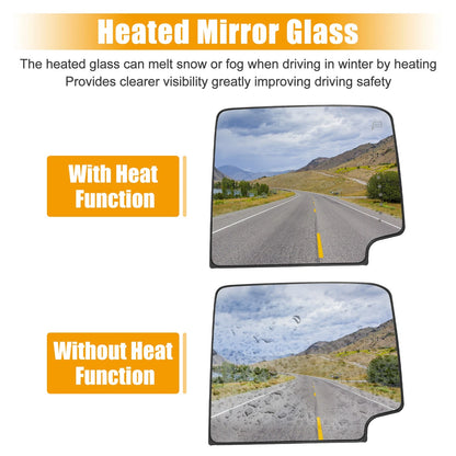 Right Upper Side Mirror Glass Heated for Chevrolet Silverado