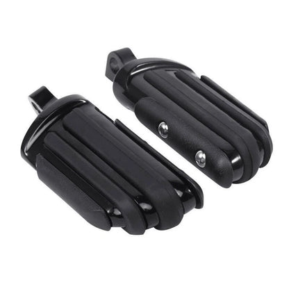 Black Pilot Male Mount Foot Pegs for Harley Touring Softail Dyna
