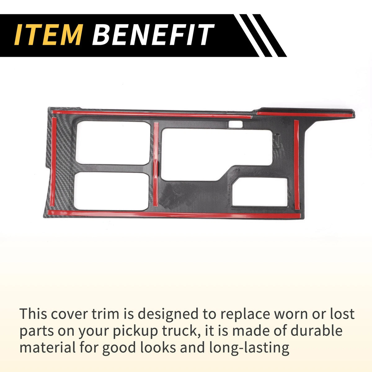 Carbon Fiber Gear Shift Frame Panel Cover Trim for Toyota Tundra (2022-2024)