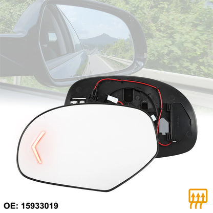 Driver Side Heated LED Signal Mirror Glass for Tahoe Yukon Sierra Silverado
