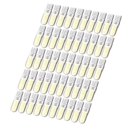 50 x 194 T10 W5W COB 2835 SMD 12 LED Car License Light Bulbs for Vehicles