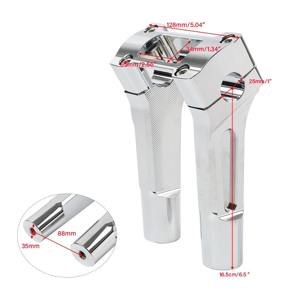 6 Inch Pullback Handlebar Riser for Harley Dyna M8 Softail Street Bob (2018-2021)