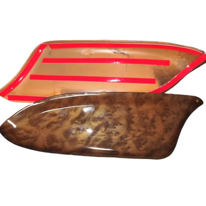4X Peach Woodgrain Door Armrest Trim for Honda Accord Crosstour (2008–2013)
