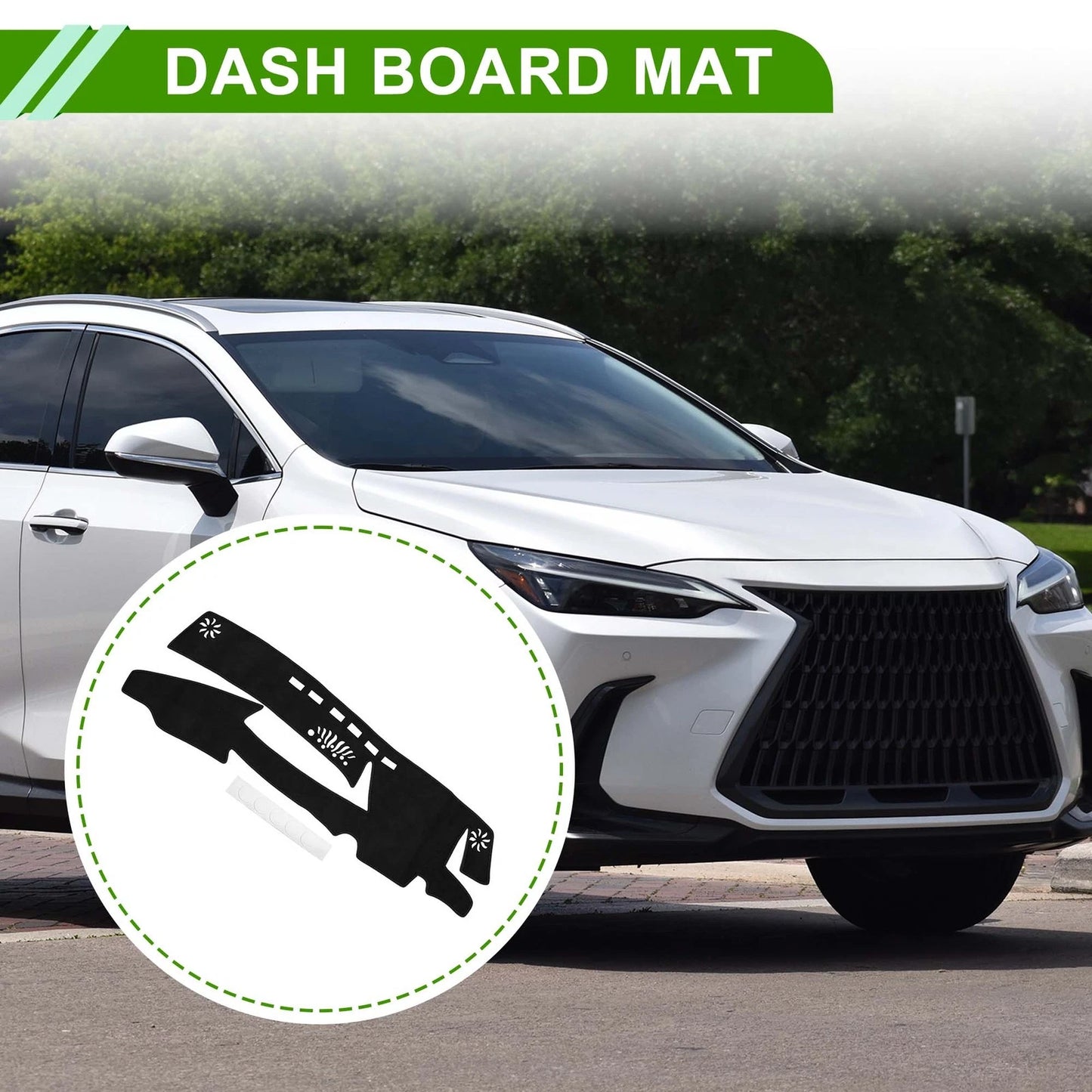Dashboard Cover Mat for Lexus ES 2019-2022 Sun Protector Pad Black