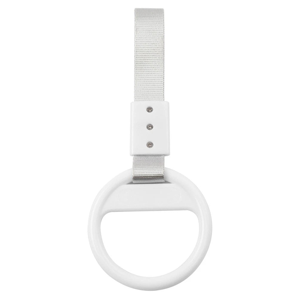Silver & White Round Ring Train Bus Handle Hand Strap Drift Charm Tools