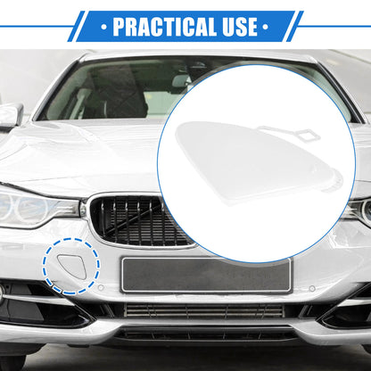 Front Bumper Tow Hook Eye Hole Cover for BMW 3 Series (2012-2015) White
