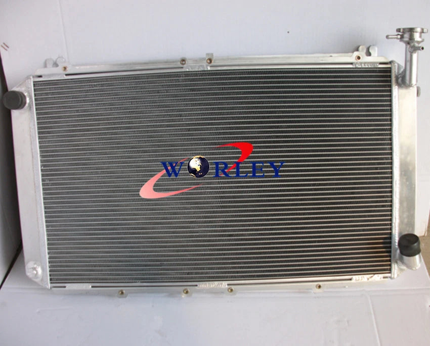 3 Row Aluminum Radiator + Blue Hose for Nissan GQ Patrol Y60 (1997-1999)
