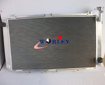 3 Row Aluminum Radiator + Blue Hose for Nissan GQ Patrol Y60 (1997-1999)