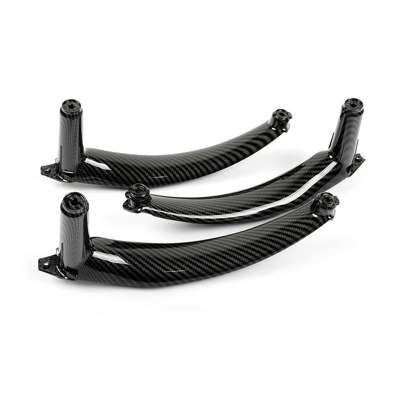 Carbon Interior Window Switch Door Panel Handle Armrest For BMW X5 X6 E70 E71