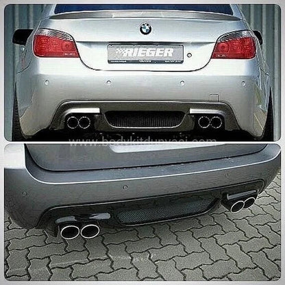Rear Bumper Diffuser for BMW E60 M5 Gloss Black (2003-2010)