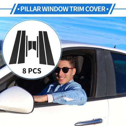 8 Pcs Door Pillar Window Trim for Kia Optima (2006-2010) Black