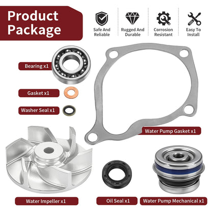 Water Pump Kit Impeller Bearing Seal Gasket for Polaris Magnum (1995–2003)