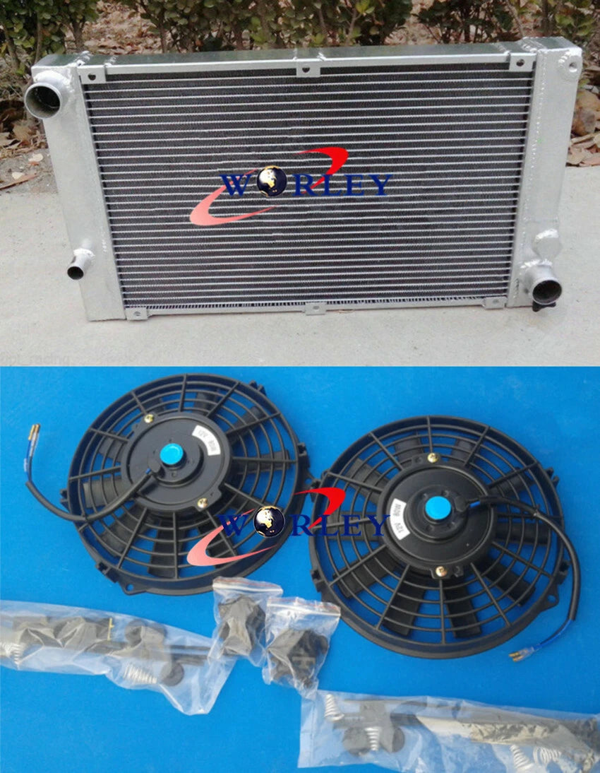 Aluminum Radiator + Fan for Porsche 944 2.5L Turbo/S2 3.0L (1986-1991)