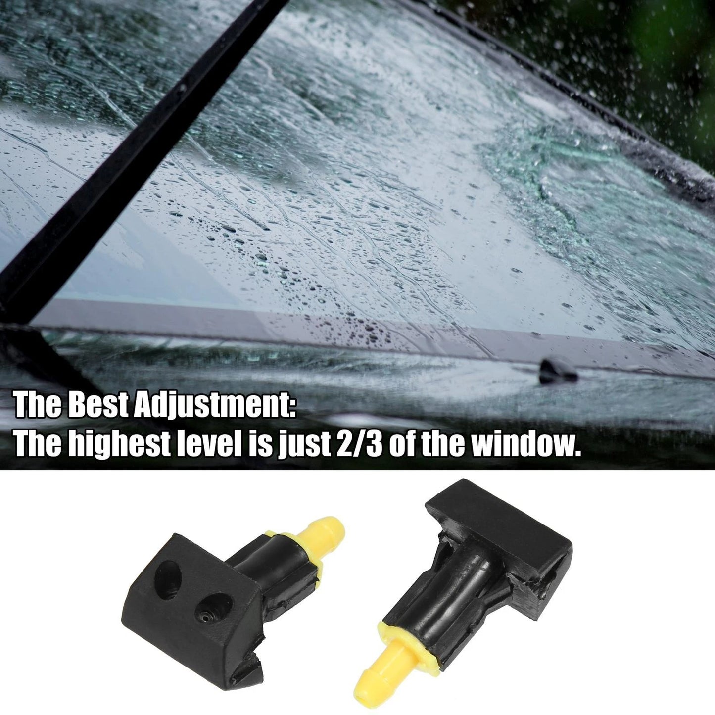3 x Front Windshield Washer Nozzles for Nissan Tiida (2004-2014)