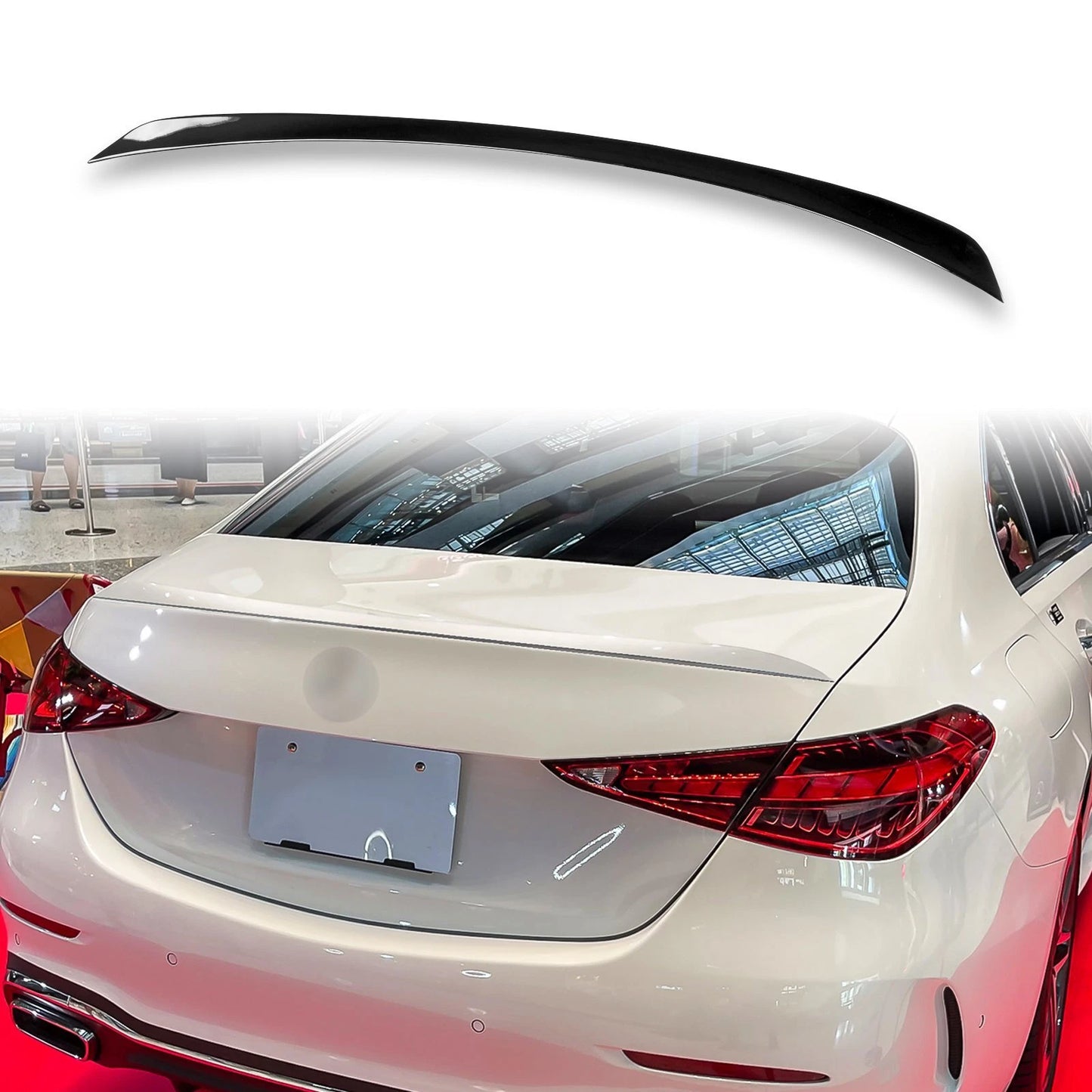Rear Boot Spoiler for Mercedes Benz W206 Sedan Obsidian Black (2021-2023)